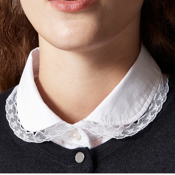 J.Crew Jules lace-collar shirt in cotton poplin - Picture 2 of 7